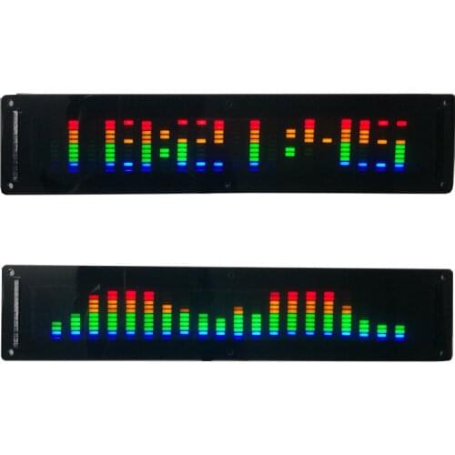 LED music spectrum screen display connected to power amplifier dynamic rhythm voice control module