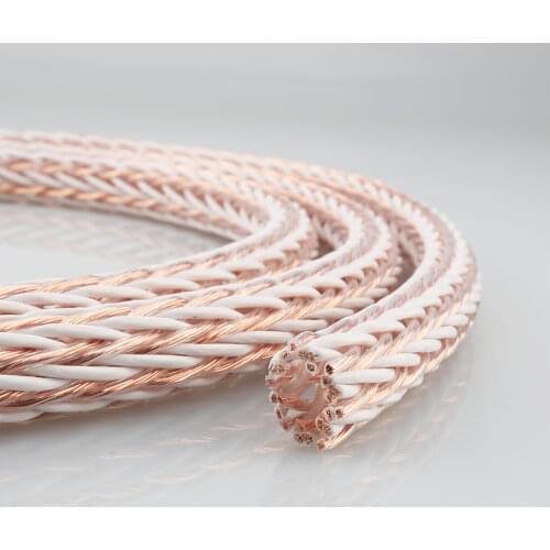 Free shipping high quality 12TC 5N pure copper speaker cable bulk cable speaker wire