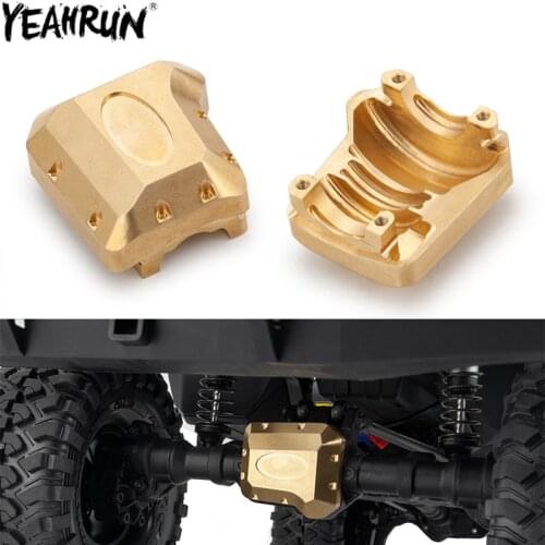 YEAHRUN TRX4 Brass Diff Cover 69g Front&Rear Portal Drive Axle Brass Counterweight for 1/10 TRX-4 RC Crawler Car Parts