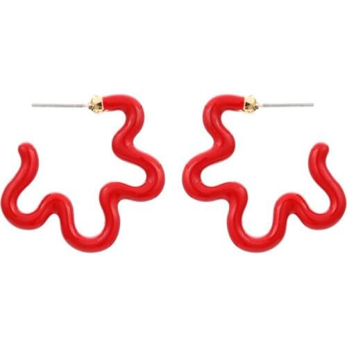 2021 New Korean Version of Color Sun Flower Earrings Alloy Dripping Fashion Simple Personality Earrings Female Party Gift