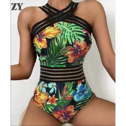 ZY New Sexy 2021 Printed Padded Women Swimwear One Piece Swimsuit Female Full Back Bather Bathing Suit Ladies Swimwear Holiday
