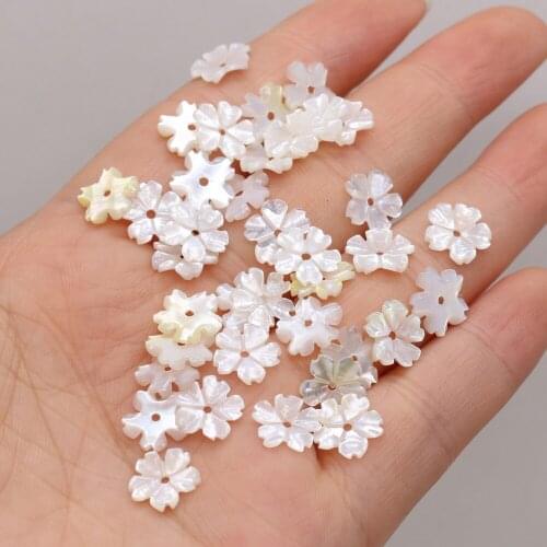 4 Pcs Natural Freshwater White Shell Petal Pendant Loose Bead Crafts Handmade DIY Necklace Bracelet Earring Jewelry Accessories