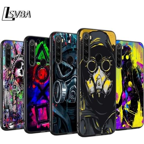 DJ Man Antigas mask Anti-Fall Phone Case For Xiaomi Redmi Note 9 9S Max 8T 8 7 6 5 Pro 5A 4X 4 Soft Black Cover