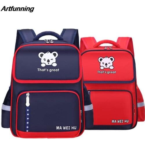 Artfunning Cute cartoon Children school bag for Boys Girls Orthopedic kindergarten school bag kids schoolbags mochilas