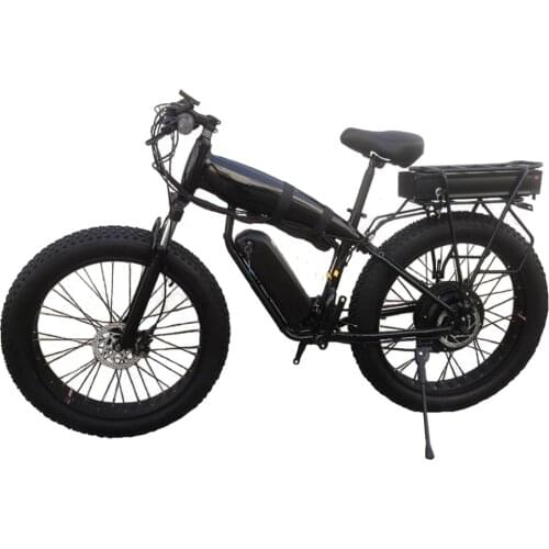 Dual battery 48V 1500W electric bike 26 * 4.0 fat tire snow mountain off-road bicycle shock absorption ebike free delivery bike