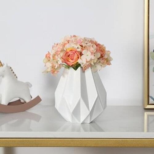 American style origami ceramic vase, home office desktop decoration, creative living room flower arrangement porcelain