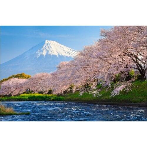 Colorful print Wall Tapestry Mount Fuji, Japan M314