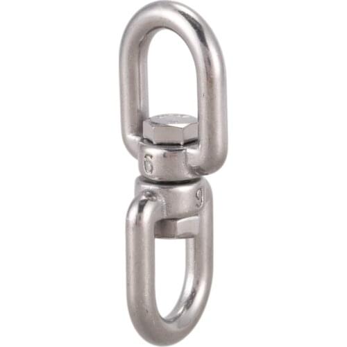 Marine Mooring Stainless Steel 6mm 15/64" Eye to Eye Swivel Ring