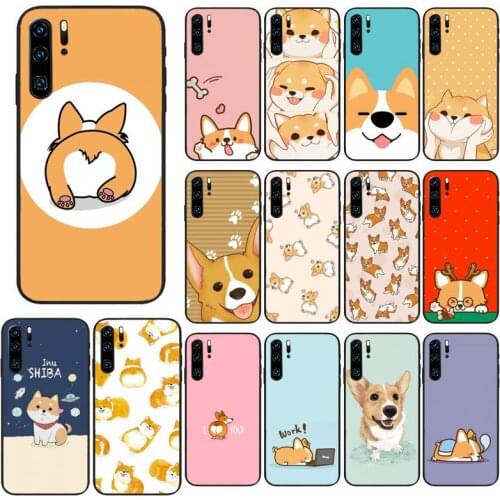 XWYING Cute Cartoon Dog Corgi Phone Case For Huawei MATE P30 40 PRO LITE