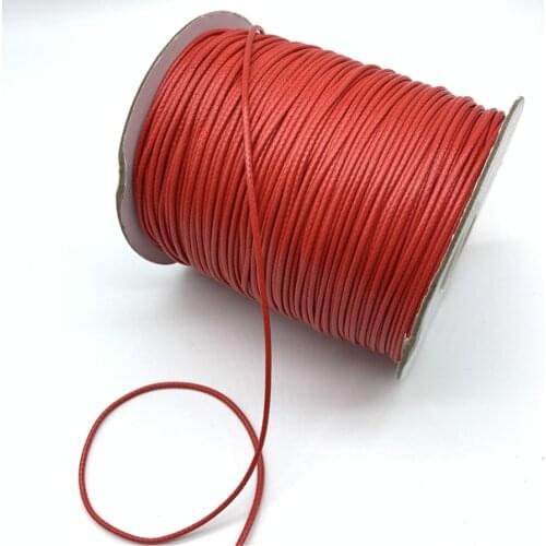 0.5mm 0.8mm 1mm 1.5mm 2mm Red Waxed Cotton Cord Waxed Thread Cord String Strap Necklace Rope For Jewelry Making