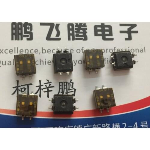 1PCS Original American CTS 219-2LPSTR dial code switch 2-bit flat dial coding switch patch 2.54 spacing
