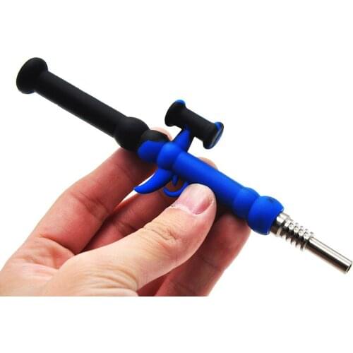 120MM cool Portable Environmental Silicone Titanium Nails Mini Silicone Smoking Pipes Creative Tobacco Pipes