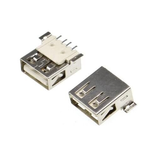 20PCS USB 2.0 TYPE-A FEMALE SOCKET CONNECTOR 180 DEGREES SMT NO SIDE 4PIN