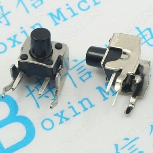 50pcs 6*6*7.5MM With Holder Tact Tactile Switches Side Buttons 6x6x7.5 Buttons
