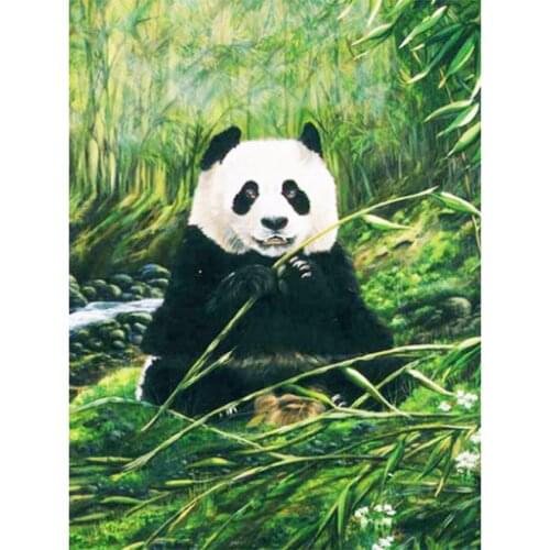 5D Diamond Painting Animal DIY Square Round Diamond Panda Picture Cross Stitch Set Mosaic Home Decoration Crafts Gift WG2374