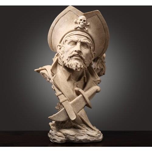 Abstract Nordic characters pirate ornaments home decorations porch living room bookcase wine cabinet decoration resin crafts