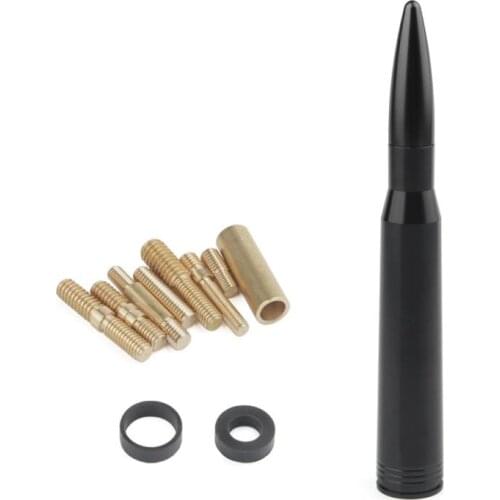 Aerials Exterior Parts 50 Cal Red Bullet Antenna Heavy Gauge CNC Machined Billet Short For Ford F150 Auto Replacement Parts