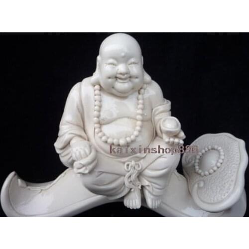 Blanc De China Dehua Porcelain Statue Of Buddha