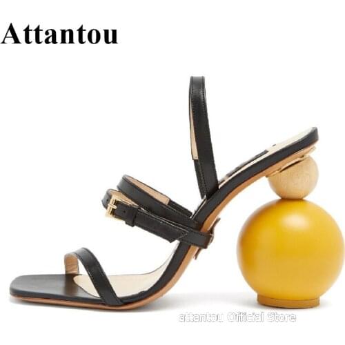 Unique Designer Asymmetrical Building Blocks High Heel Back Strappy Gladiator Sandals Women Summer Party Dress Shoes