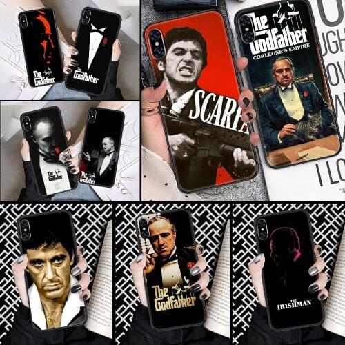 The Godfather Phone Case Cover Hull For iphone 5 5s se 2 6 6s 7 8 12 mini plus X XS XR 11 PRO MAX black trend funda tpu Etui