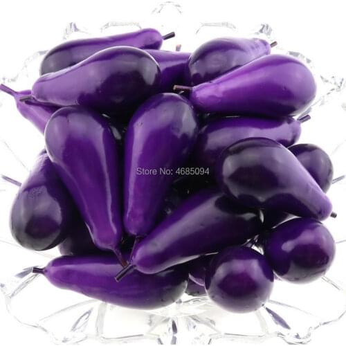 Gresorth 40pcs Artificial MINI Purple Eggplant Decoration Fake Vegetable Home House Kitchen Food Toy