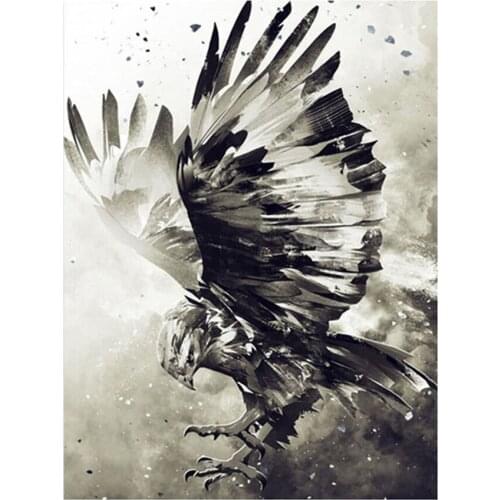 Kamy Yi 5D Bricolage Diamant Peinture Aigle Broderie Point De Croix Diamant Peinture Famille Décoration De La Maison Cadeau YY