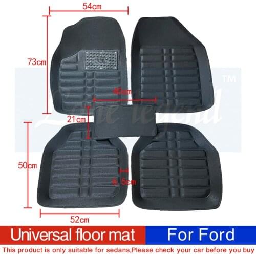 Car Floor Mats Universal for Ford fusion mondeo Focus 2 3 kuga Fiesta Edge Explorer fiesta Car Leather waterproof floor carpet