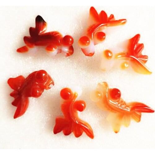 Red Agate Goldfish Pendant Healing Stone Wholesale Natural Folk Craft Gemstone For Selling