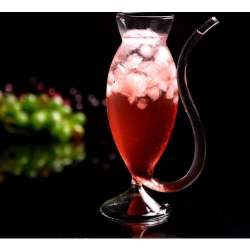 Creative Goblet Glass Mug With Straw For Cold Drink Home Use And Party Night Bar Drinking Wine Glass Juice Glass Squirrel Cup