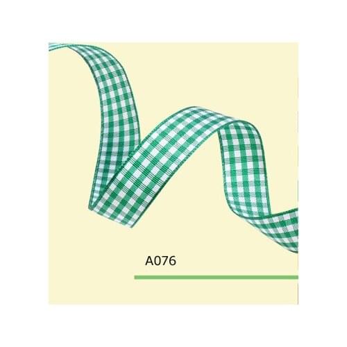 3/8" Inch 9 mm or 10 mm Gingham Ribbon For Hair Bow