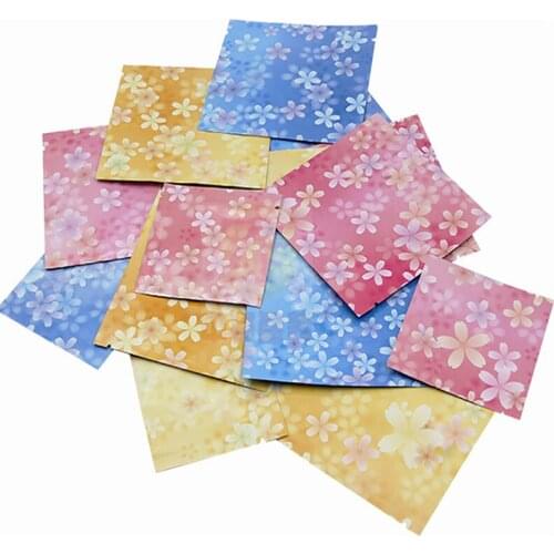 Hot-selling Sakura Flat Type Pure Aluminum Heat Sealable Top Open Bag, Food Grocery Packaging Bag Mask Small Gift Tea bag J10028