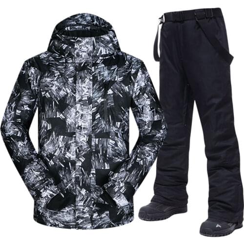 Ski Suit For Men Winter Warm Windproof Waterproof Outdoor Snow Jackets and Pants Hot Ski Equipment Snowboard Jacket Men Brand