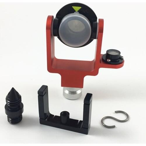 NEW ALL METAL MINI PRISM 0/-30mm OFFSET W/SIDE BUBBLE W/ SOFT BAG SURVEYING