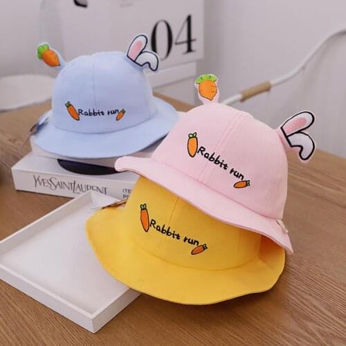 Bucket Hat Sun Hat Letters Print UV Protection Cotton Children Fisherman Hat for Outdoor Activities Outdoor Beach Fishing Cap