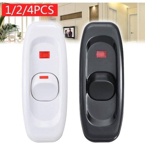 1/2/4pcs Cord Switches 240V 10A Inline ON/OFF Button Table Lamp Desk Light Cord Cable Switch Tools Parts