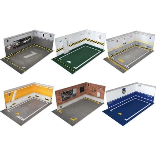 Plastic 1:32 Model Car Parking Lot Scene Display Cabinet Simulation Underground Parking Lot Modified Garage Table Decoration