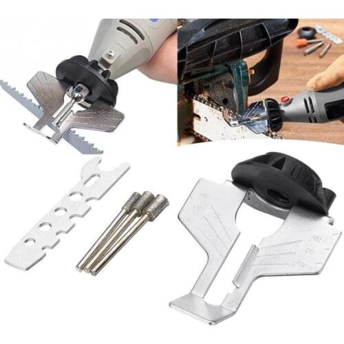 Chain Saw Sharpening Attachment Sharpener Guide Drill Chainsaw Rotary Adapter Tool Accessory Attachment Sharpening Kit Head Y2A2