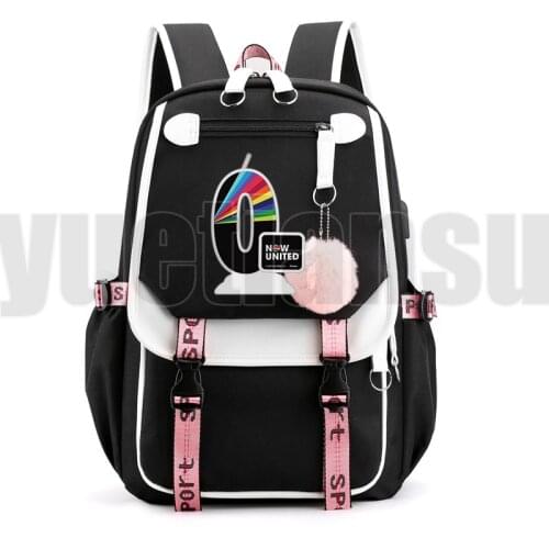 Hip Hop Sac A Dos Kawaii Now United Zipper Laptop Back Pack Unisex UN Team Schoolbag Backpack Women Anime Softback Bookbag