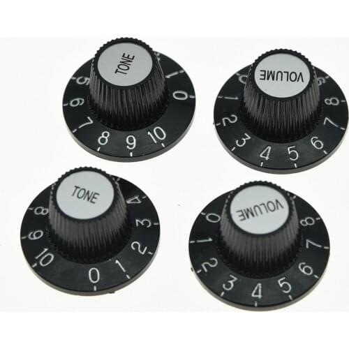 KAISH 4x Silver Guitar Witch Hat Knobs Fits For Les Paul Epiphone SG