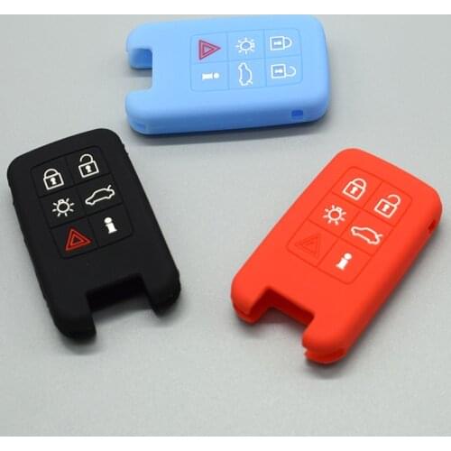 Car key silicone set cover case shell for volvo xc90 v70 s60 s40 s80 xc60 smart remote protector car shop gift