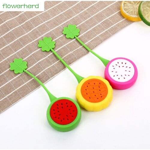 Tea Infuser Fruit Shaped Food Grade Silicone Tea Strainers in sotck Tea Coffee Tools Kitchen Accessories