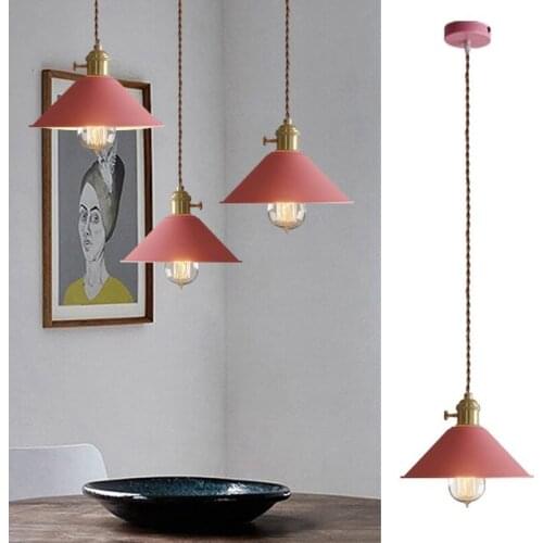 Modern Pendant Light For Kitchen Island Pink Metal Lighting Fixtures Bedroom Lights Office Ceiling Lamp Bar Pendant Lamps