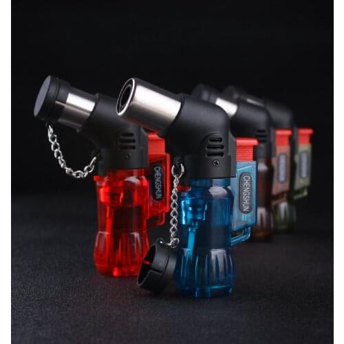 Outdoor Welding Torch Windproof Elbow Gas Lighter Inflatable Lgniter Spray Gun Point Cigar Moxibustion Barbecue