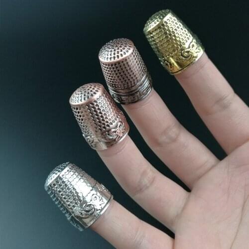 High Quality Thimble Finger Protector Classical Pattern Hard Metal Sewing Thimble Sewing Tools Needles Partner
