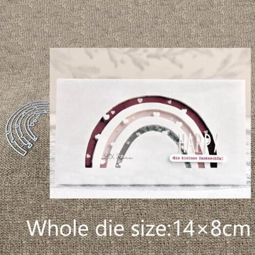 XLDesign Craft Metal Cutting Dies stencil mold hearts rainbow decoration scrapbook Album Paper Card Craft Embossing die cuts