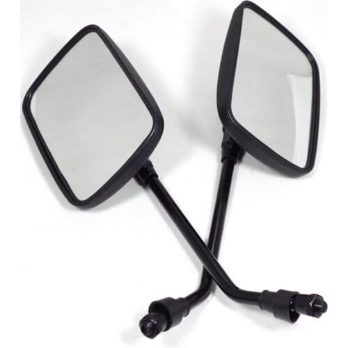 E0126 Motorcycle Backup Mirror Square Scooter Mirrors For WY125 Tricycle Scooter 150 200CC Reflective Mirror 10MM Clockwise