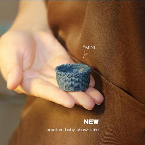 1:12 Miniature Dollhouse Mini Simulation Storage Basket for OB11 Blyth Barbies BJD Doll House Decoration Accessories Toys