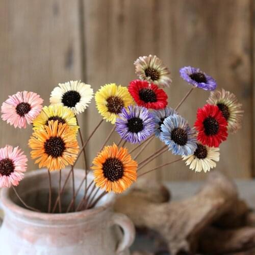 1pcs Handmade Dried Flower Fulanghua Plant Branch Art Decorative Floral Home Decoration Flower Arrangement Gerbera Jamesonii