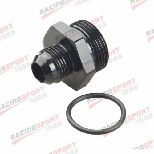 -10 AN 10AN Male Flare To -16AN Straight Cut O-Ring Fitting Aluminum Alloy Black