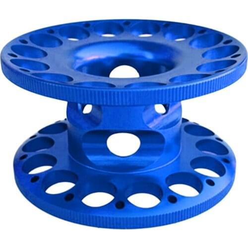 2pcs Aluminum Alloy Compact Finger Spool Guide Line Reel Scuba Diving Dive Gear Accessories, Red+Blue Finger Spool